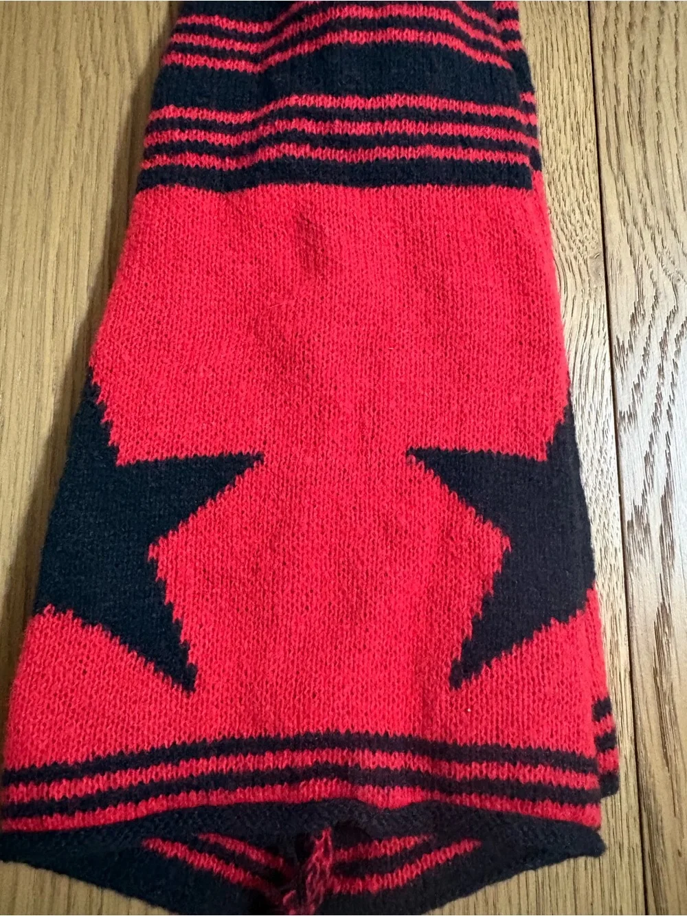 Hot Topic Black Knit Leg Warmers with Red Accent